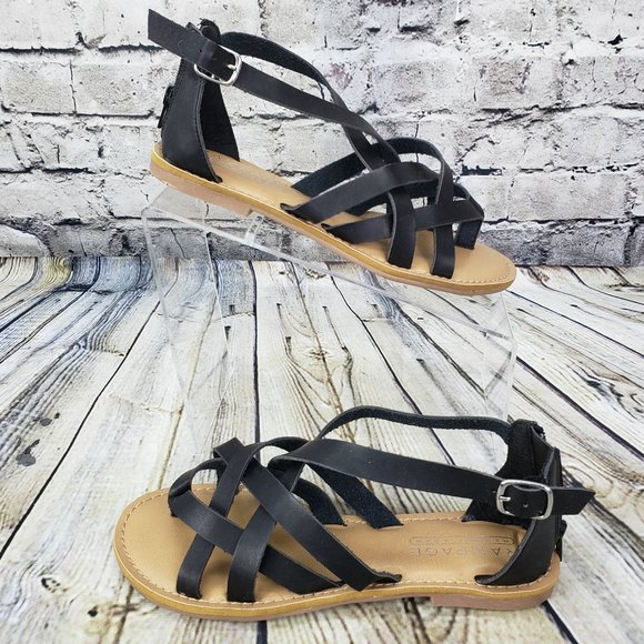 Rampage Ram-Myra Sandals Women’s 6 M Black Strappy Zip Back Comfort Shoes NEW - Picture 2 of 8